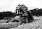 Frederik Harvesting on the Combine