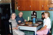 Asta, Frederik, Linda & Aase in the Kitchen