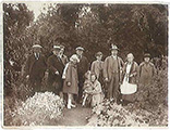 Grågård Visitors - L-R Unknown, Jens Christian Nielsen, Unknown, Unknown, JP Lassen, 4 Unknown, Sine Bertelsen, Unknown